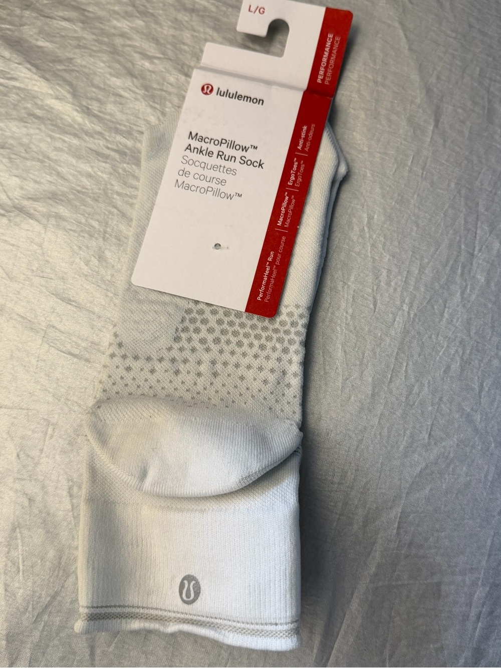 NWT Lululemon MacroPillow Ankle Run Sock
